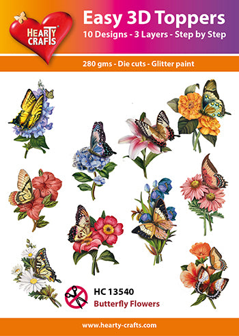 Easy 3D Die-Cut Toppers - Butterfly Flowers