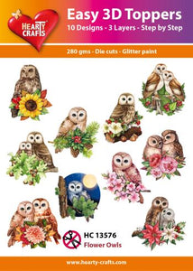Easy 3D Die-Cut Toppers - Flower Owls