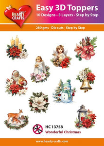 Easy 3D Card Toppers - Wonderful Christmas