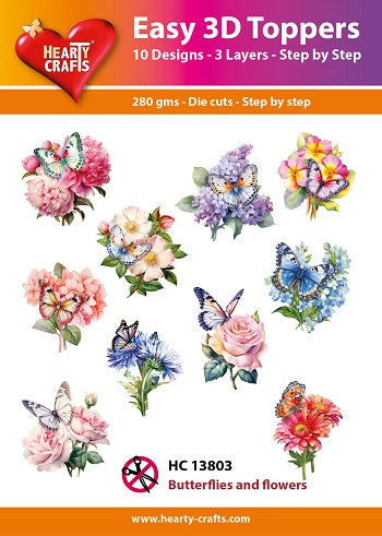 Easy 3D Die-Cut Topper - Butterflies & Flowers