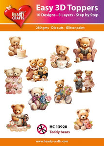 Easy 3D Die-Cut Topper - Teddy Bears