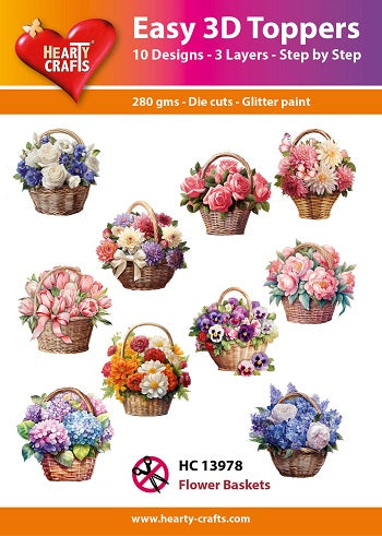 Easy 3D Die-Cut Topper - Flower Baskets