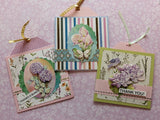 Find It Jeanine's Art Punchout Sheet - Purple Flowers, Heartfelt Condolences