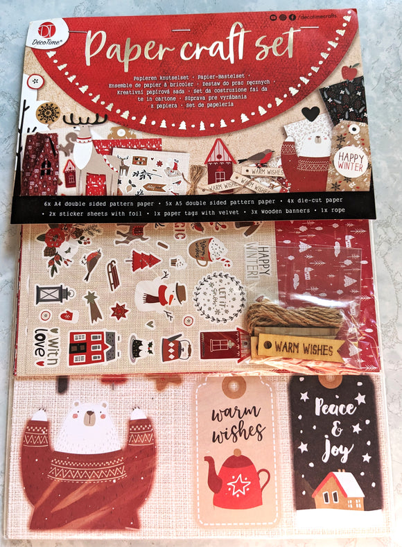 Christmas Paper Craft Set - Happy Winter