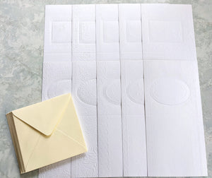 Embossed Die-Cut Window Cards, 4.75" square, 10 pack w/envelopes