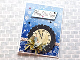 Find It Trading Precious Marieke Punchout Sheet - Blue Clock, Christmas Blues