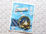 Find It Trading Precious Marieke Punchout Sheet - Blue Clock, Christmas Blues