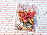 Find It Trading Yvonne Creations 3D Punchout Sheet - Rose Suitcase, Rose Decorations