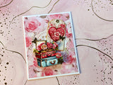 Find It Trading Yvonne Creations 3D Punchout Sheet - Rose Suitcase, Rose Decorations