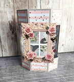 Laser Cut & Embossed Cardstock Frames (10) - pink or white flowers