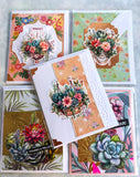 Summer Greeting Cards Value Pack - Colorful Succulents
