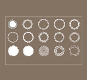 Lace Pattern Clear Acetate Stickers - 30pcs - 2 varieties