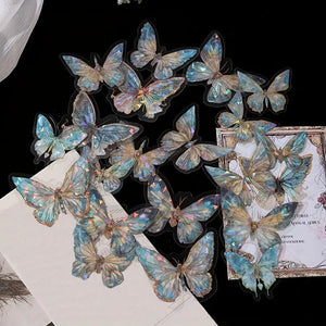 Clear Acetate Butterfly Sticker Packs - 20pcs - 2 varieties