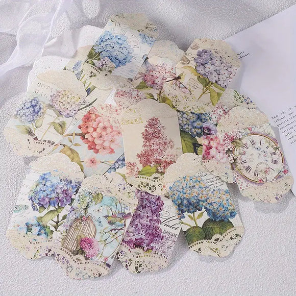 40 Printed Collage Paper Tags variety pack