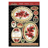 Hunkydory Luxury Foiled Die-Cut Topper, Cardstock, Foiled Acetate Bundle - Poinsettia Sparkle