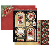 Hunkydory Luxury Foiled Die-Cut Topper, Cardstock, Foiled Acetate Bundle - Poinsettia Sparkle