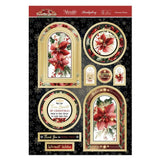 Hunkydory Luxury Foiled Die-Cut Topper, Cardstock, Foiled Acetate Bundle - Poinsettia Sparkle