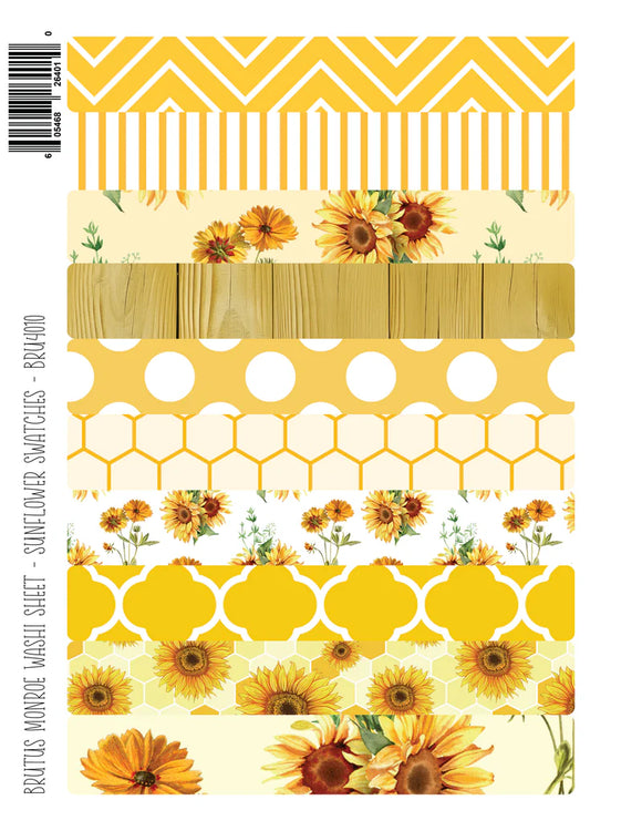 Sunflower Swatches | Washi Sheety)