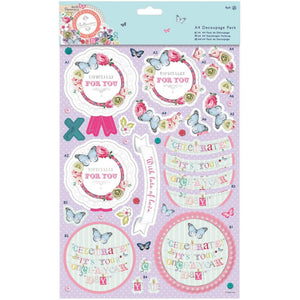 Papermania Bellissima Foiled A4 Decoupage 8 Pack - Mum