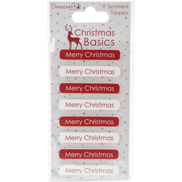 Dovecraft Christmas Basics Adhesive Toppers