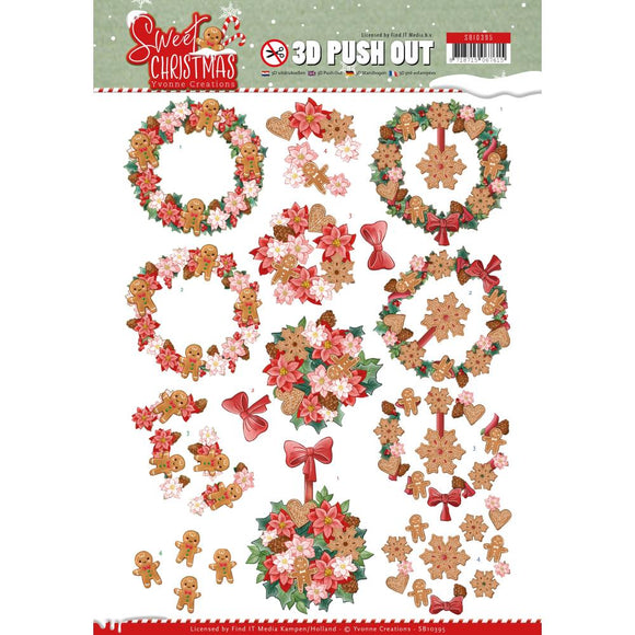 Find It Yvonne Creation Punchout Sheet - Sweet Wreaths, Sweet Christmas