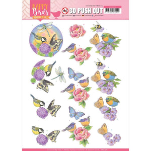 Find It Trading Jeanine's Art Punchout Sheet - Fragrant Flowers, Happy Birds