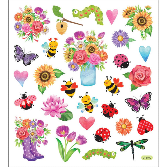 Sticker King Stickers - Spring Flowers & Bugs