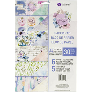 Prima Marketing Double-Sided Paper Pad A4 30/Pkg - Watercolor Floral