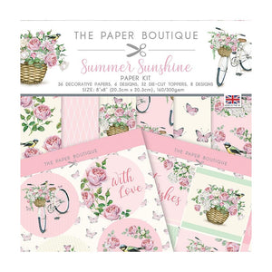 The Paper Boutique Paper Pack Kit 8"X8" - Summer Sunshine