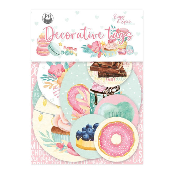 P13 Sugar & Spice Double-Sided Cardstock Tags 7/Pkg