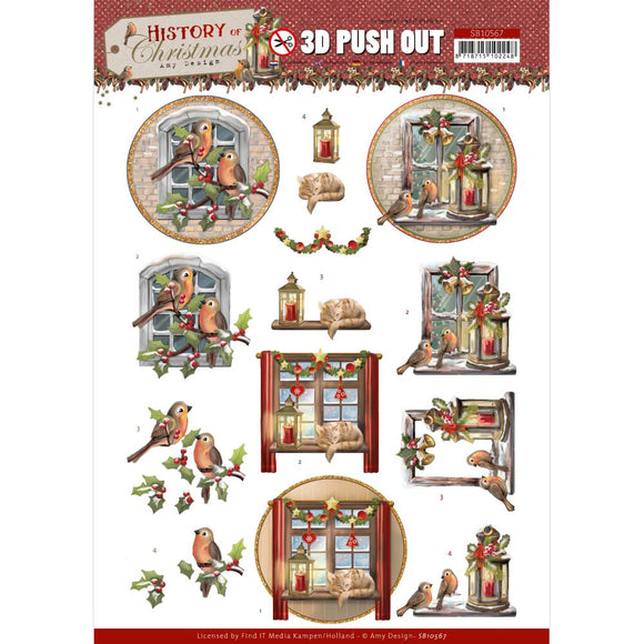 Find It Trading Amy Design Punchout Sheet - Christmas Window, History Of Christmas