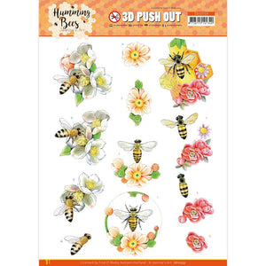 Find It Jeanine's Art Garden Classics Punchout Sheet - Bee Queen, Humming Bees