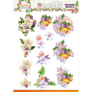 Find It Jeanine's Art Garden Classics Punchout Sheet - Purple Flowers, Exotic Flowers