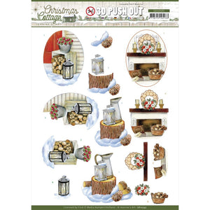 Find It Trading Jeanine's Art Punchout Sheet - Wood Decorations, Christmas Cottage