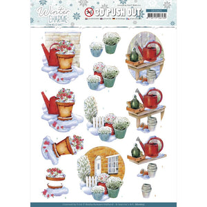 Find It Trading Jeanine's Art Punchout Sheet - Watering Can, Winter Charme
