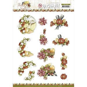 Find It Trading Precious Marieke Punchout Sheet - Flowers & Strawberries, Flowers & Fruits
