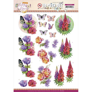 Find It Jeanine's Art Garden Classics Punchout Sheet - Anemone, Perfect Butterfly