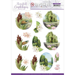 Find It Jeanine's Art Punchout Sheet - Weeping Willow, Heartfelt Condolences