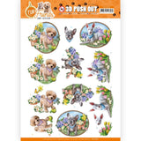 Find It Trading Amy Design Punchout Sheet - Dogs In The Garden, Fur Friends