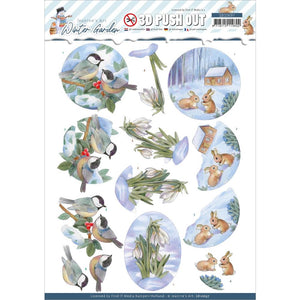 Find It Trading Jeanine's Art Punchout Sheet - Snow Drop, Winter Garden