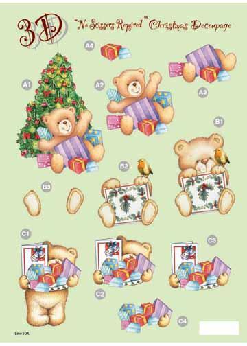 Craft UK Christmas - Bear Die-Cut Sheet