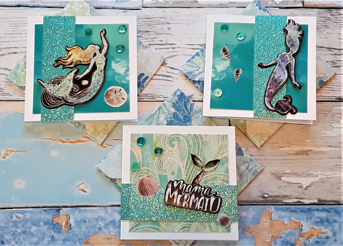 Forever in Time 3D Handmade Stickers - Mermaid – European Papercrafts