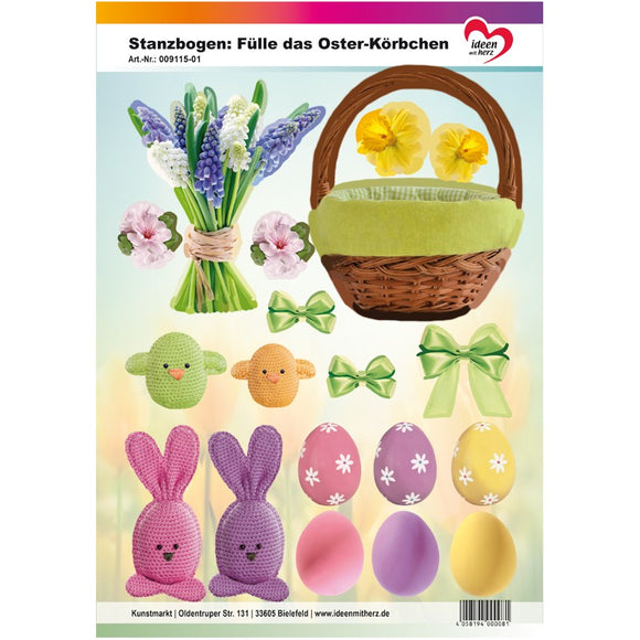 Easter Basket Die-Cut Sheet - Green
