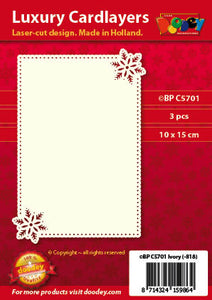 Luxury card layer A6 snowflakes