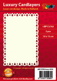 Luxury card layer A6 heart tree-star border