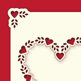 Luxury card layer A6 heart with corners