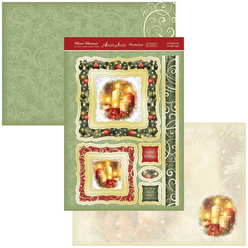 Hunkydory Luxury Topper Collection - Christmas Classic Card Toppers - Christmas By Candle Light