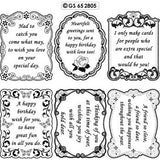Double Embossed Transparent Stickers - All Occasion Verses