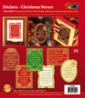 Doodey Double Embossed Transparent Stickers - Christmas Verses 2