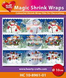 Magic Shrink Wraps - Snowmen, metallic (⌀ 10 cm)